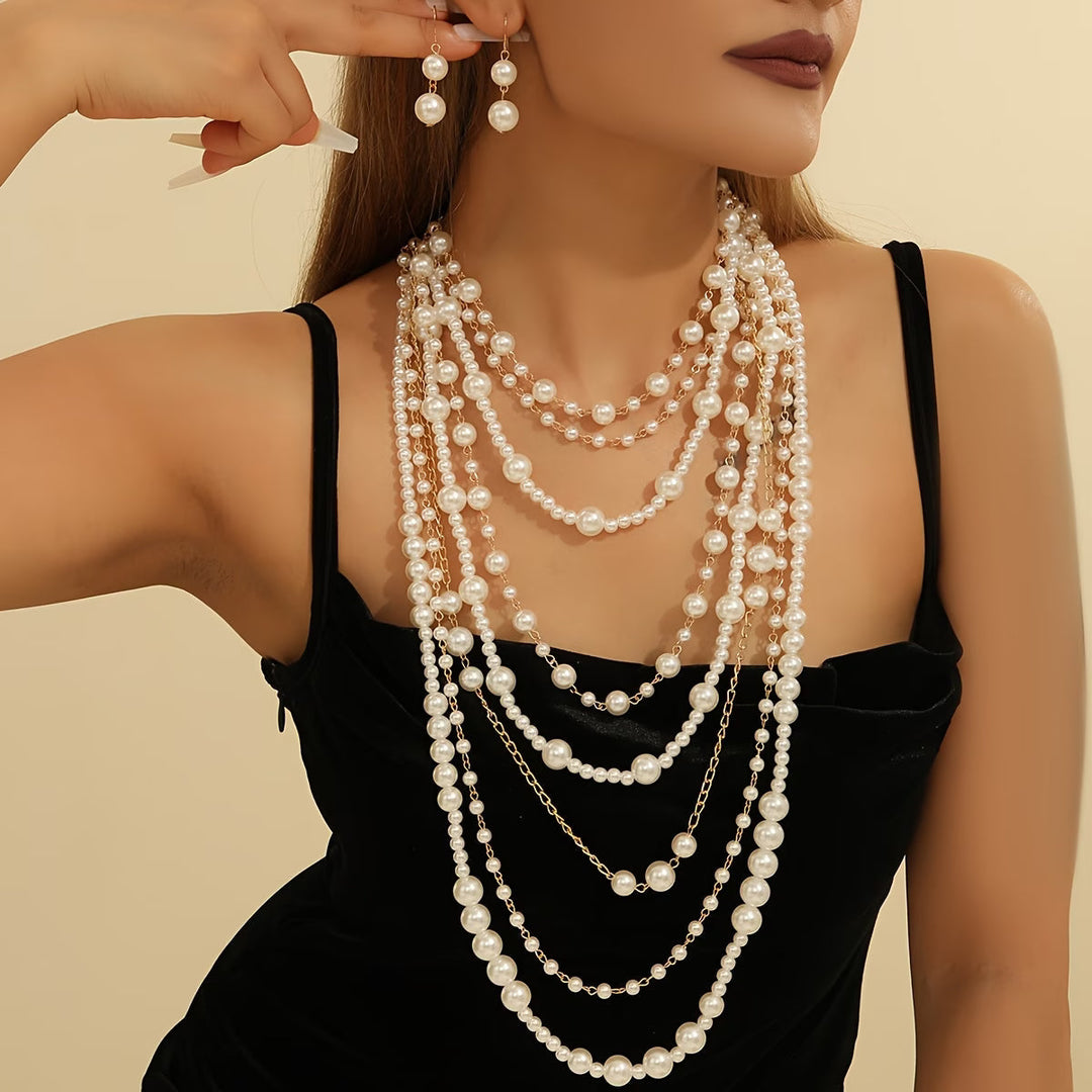 Ensemble de bijoux Boho à perles multi-couches