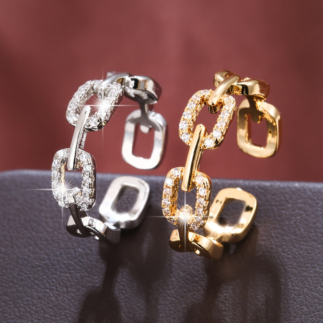 Bague en Or Blanc avec Zircon Cubique Brillant