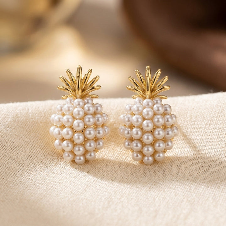 Golden Pearl Earrings