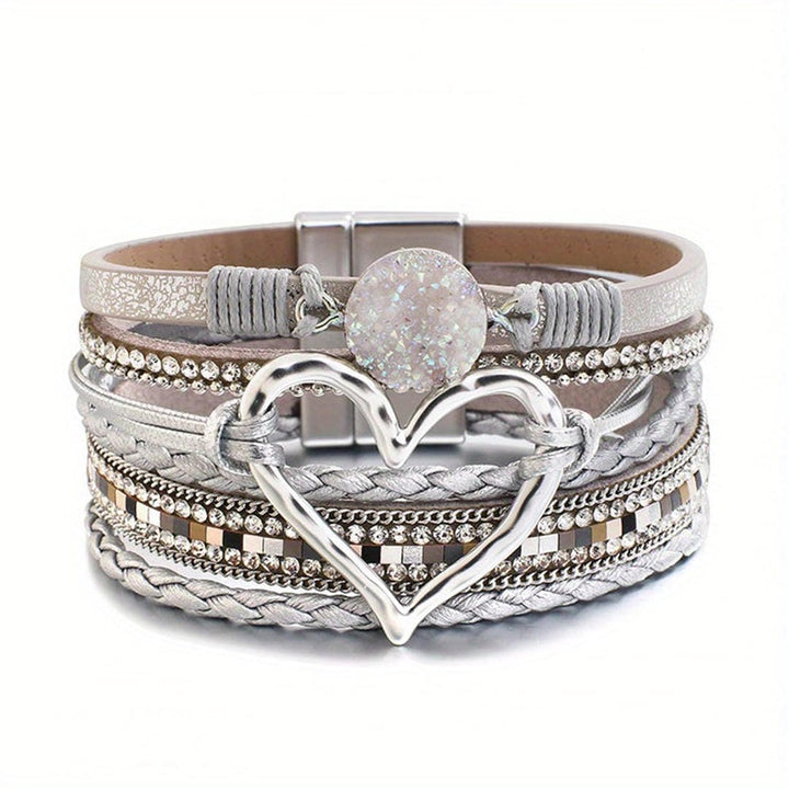 Bracelet bohème en cuir multi-couches