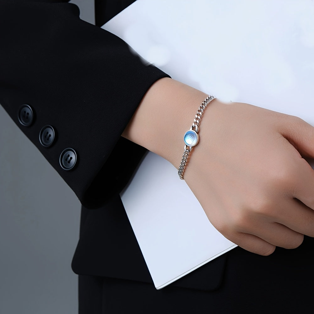 Bracelet personnalisé en argent et pierre de lune