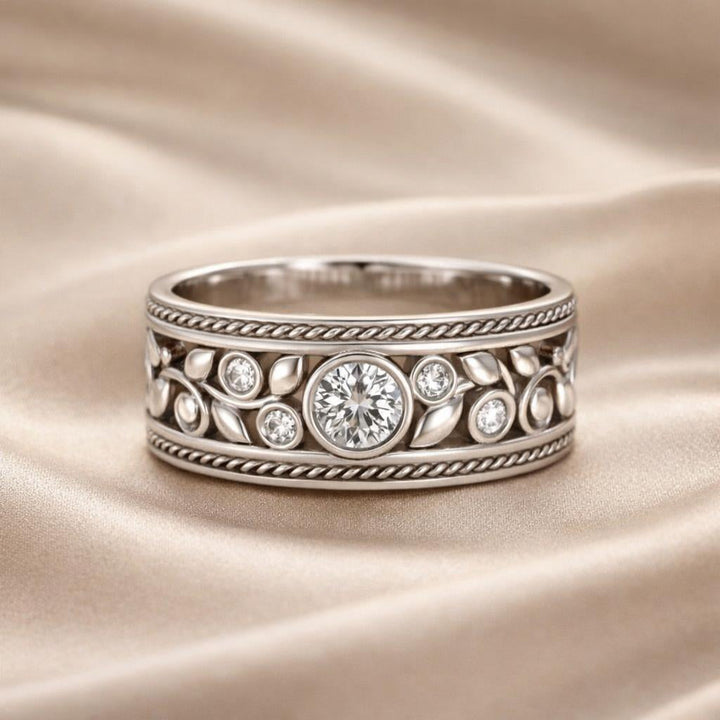 Bague Exquise en Or Blanc avec Zirconia