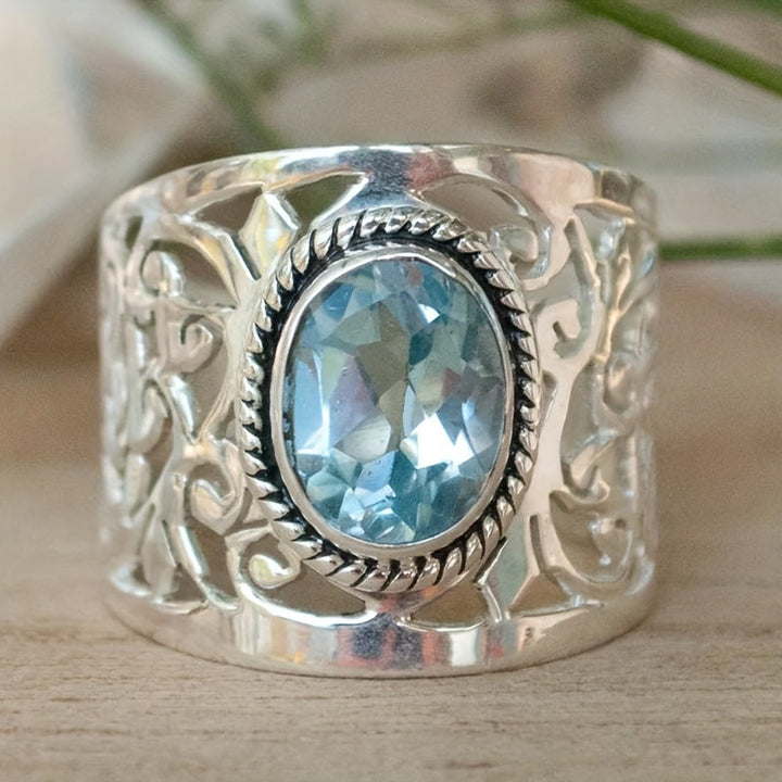 Bague Large en Cristal Bohémien