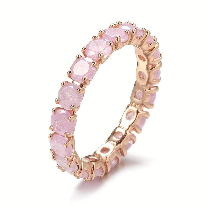 Bague Éternité en Cristal Aqua