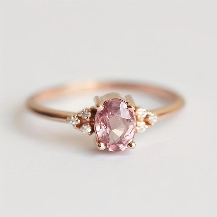Bague Murmure en Cristal de Morganite Rose
