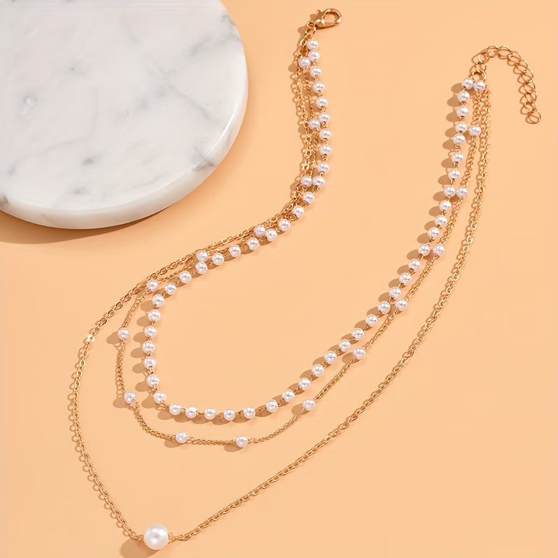 Le Collier Superposé Trinity Pearl