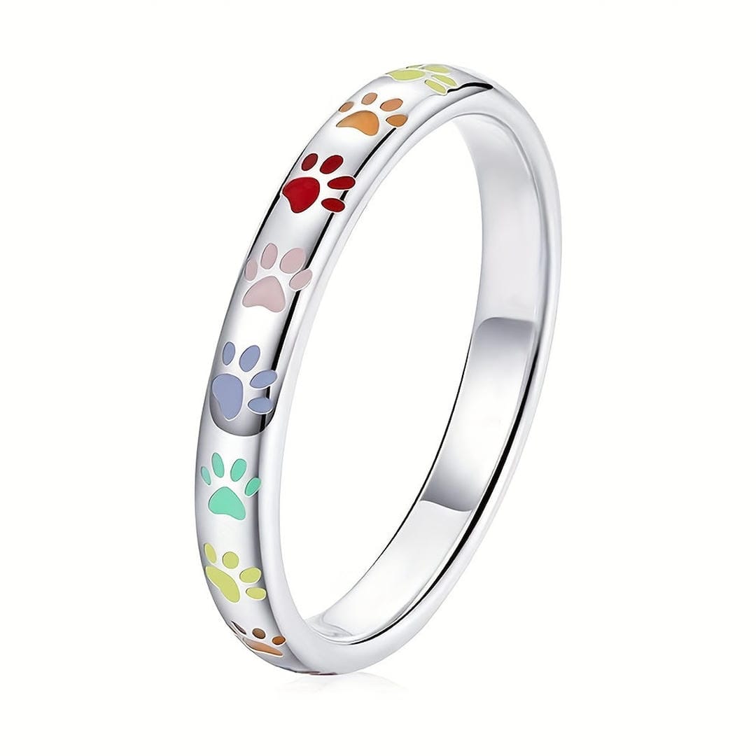 Bague de Promesse Élégante en Forme de Patte