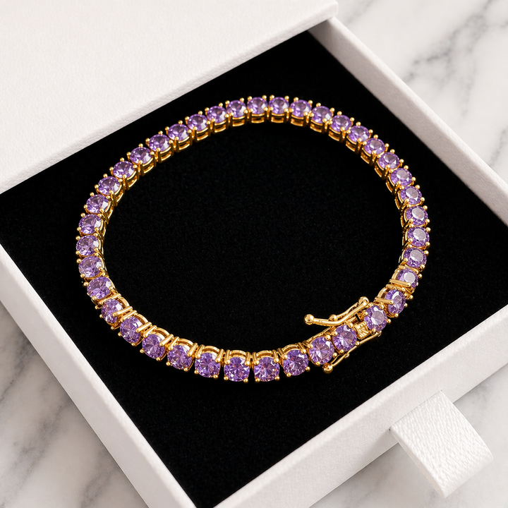 Bracelet en or avec améthyste Rêve