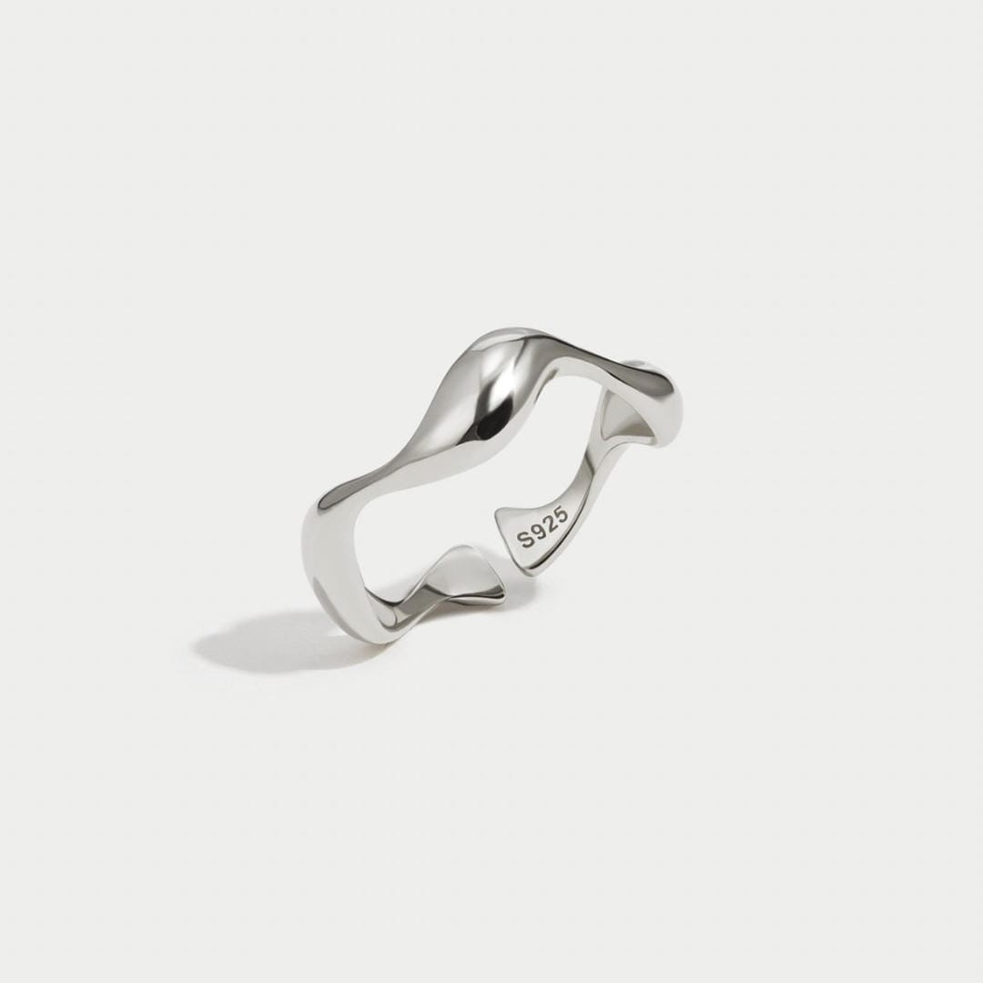 Bague Minimaliste Ajustable Vagues