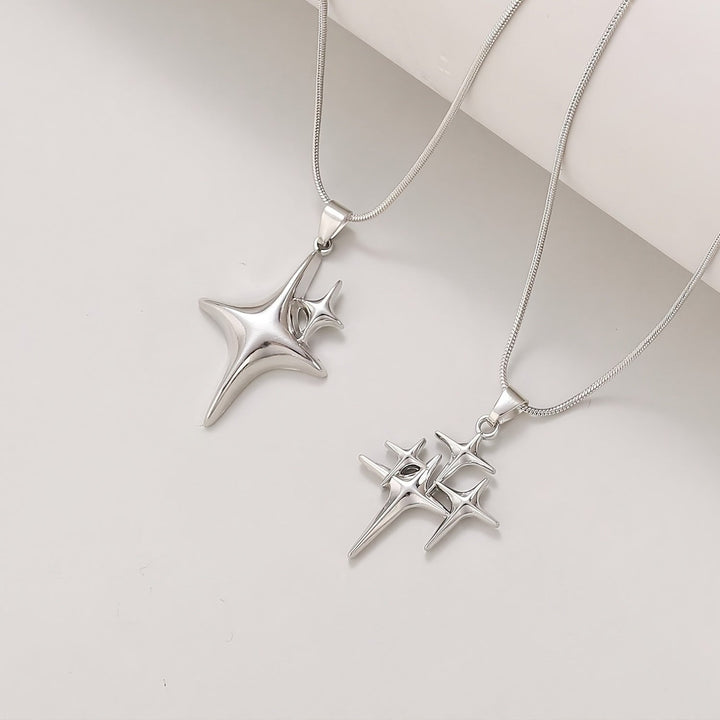 Collier en Or Blanc Étoile du Nord
