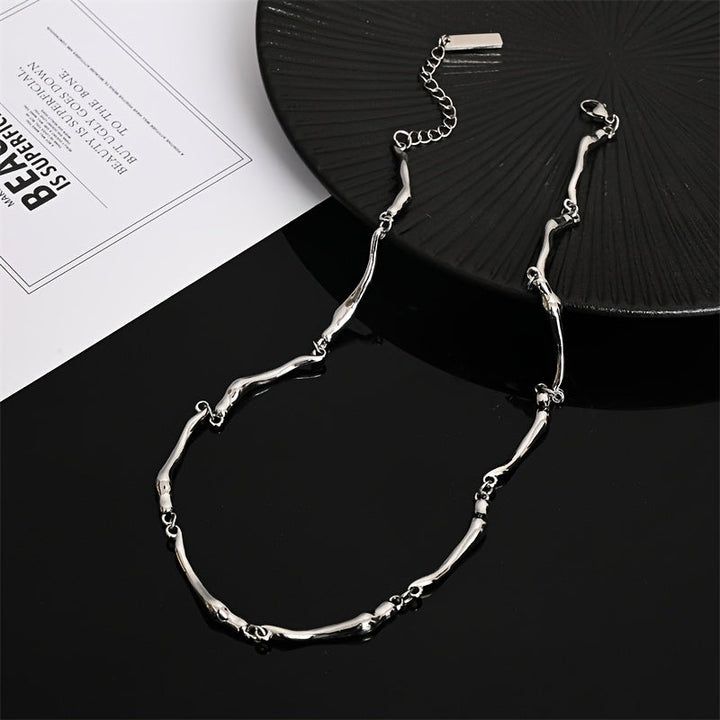 Collier Twist Vague en Or Blanc