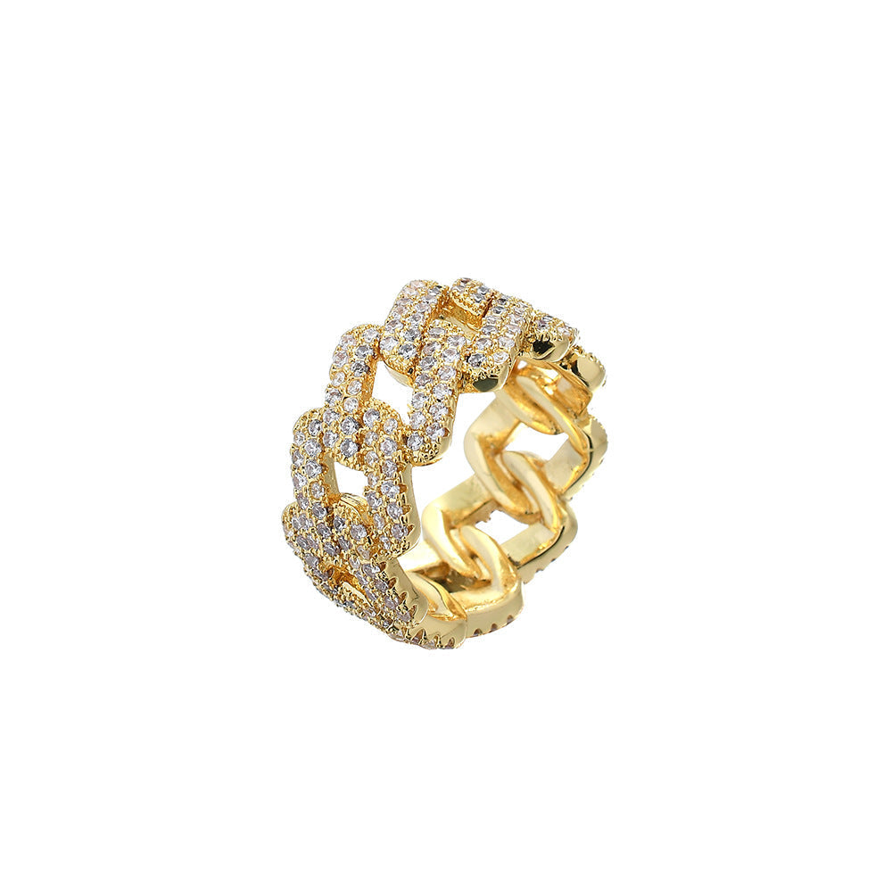Bague Élégante en Or et Argent Sertie de Zirconia
