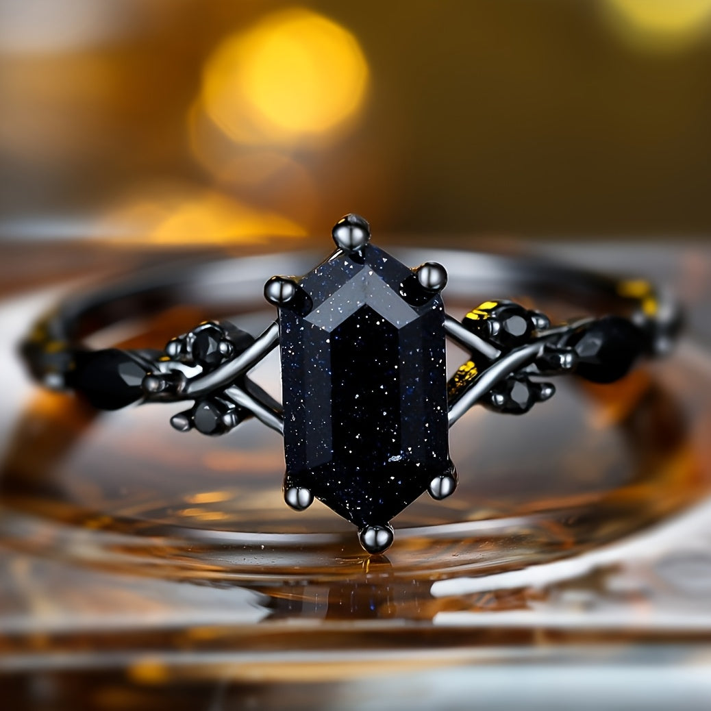 Bague en Cristal de Luxe Minuit