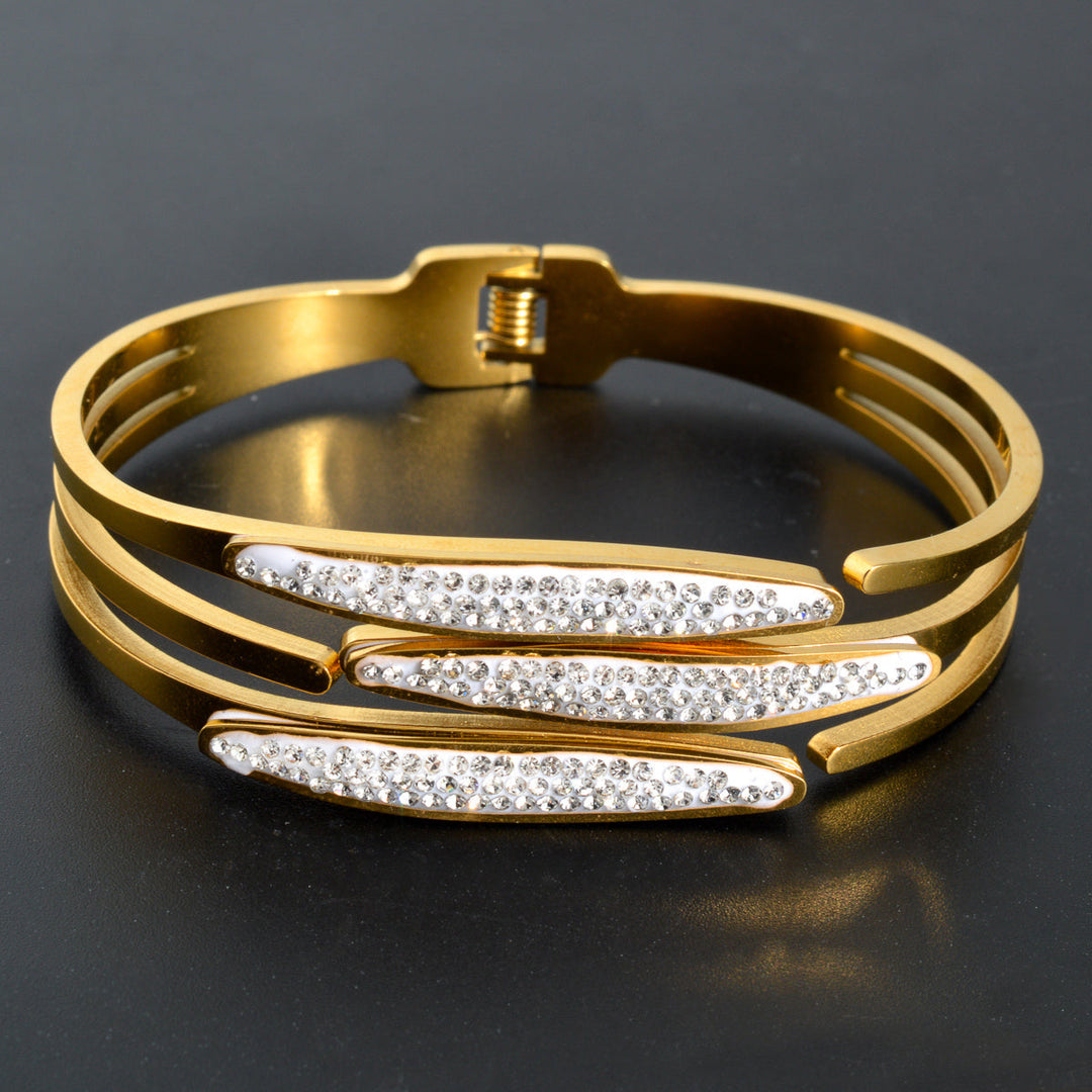 Bracelet classique en zirconium à maillons