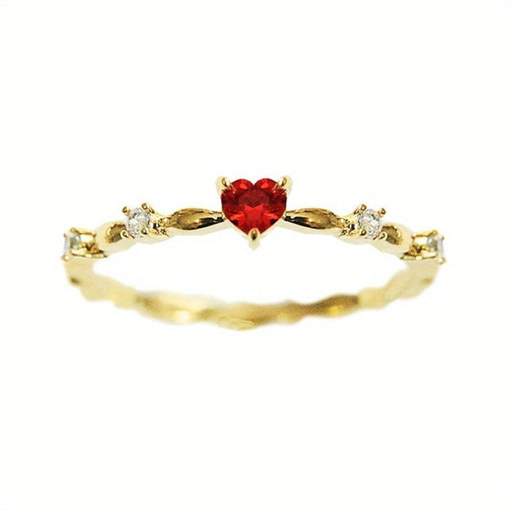 Bague Petit Cœur en Rubis