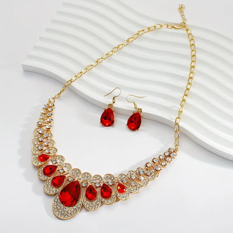 Maevina Crimselle Jewellery Set | Gold