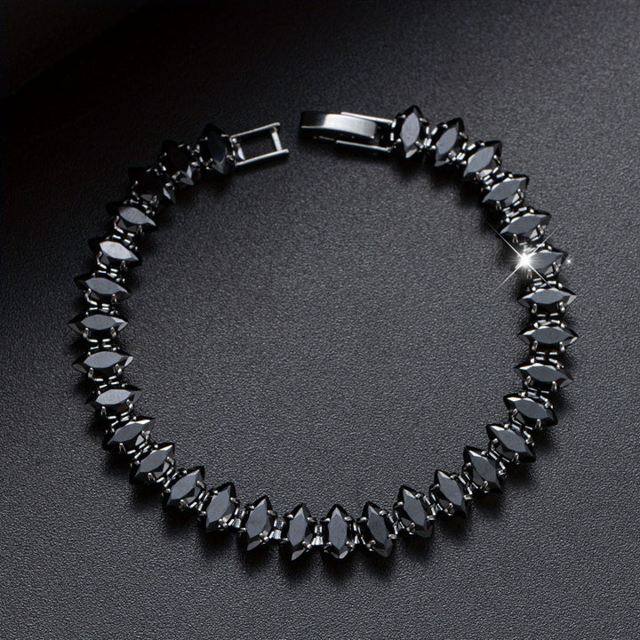 Bracelet en Onyx Déclaration Gothique