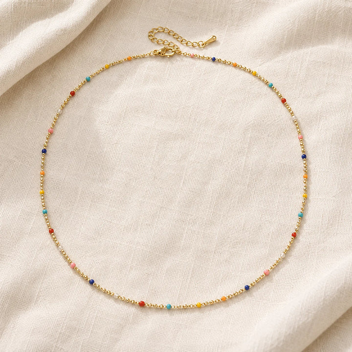Collier Choker Délicat Éclat de Couleurs