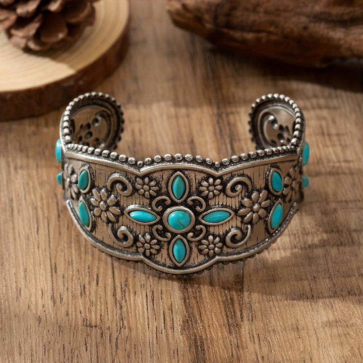 Bracelet Élégant en Turquoise Florale