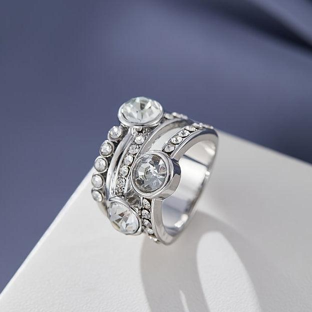 Bague Rétro Bohème en Zirconia Incrustée