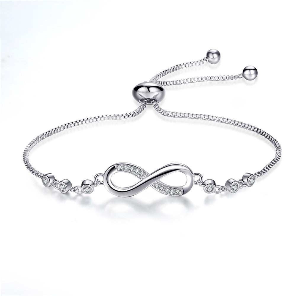 Bracelet Infini en Argent Ajustable