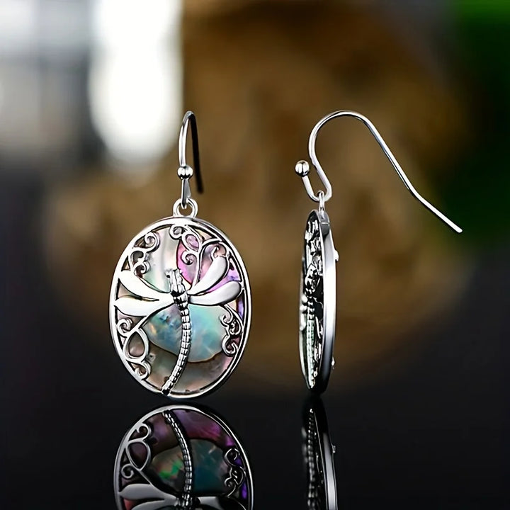 Abalone Shell Dragonfly Earrings – Symbol of Renewal &amp; Grace