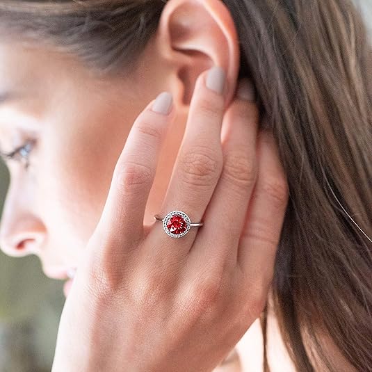 Ruby Promise Ring Crimson Shine | White Gold