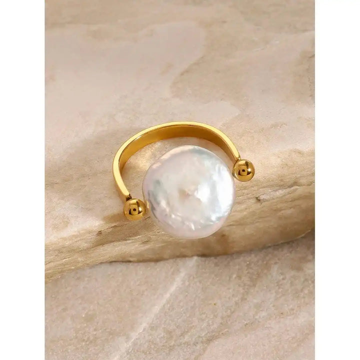 Bague en Perle à Anneau Ouvert