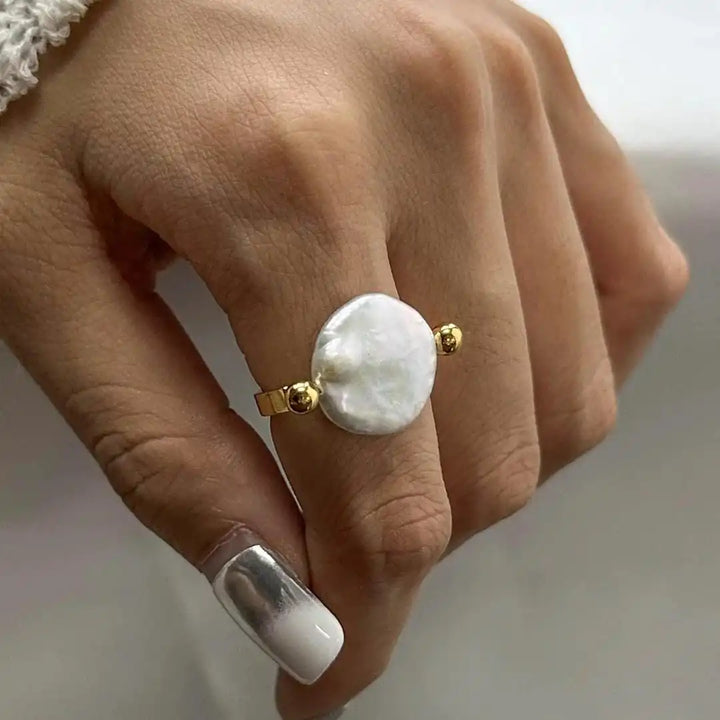 Bague en Perle à Anneau Ouvert