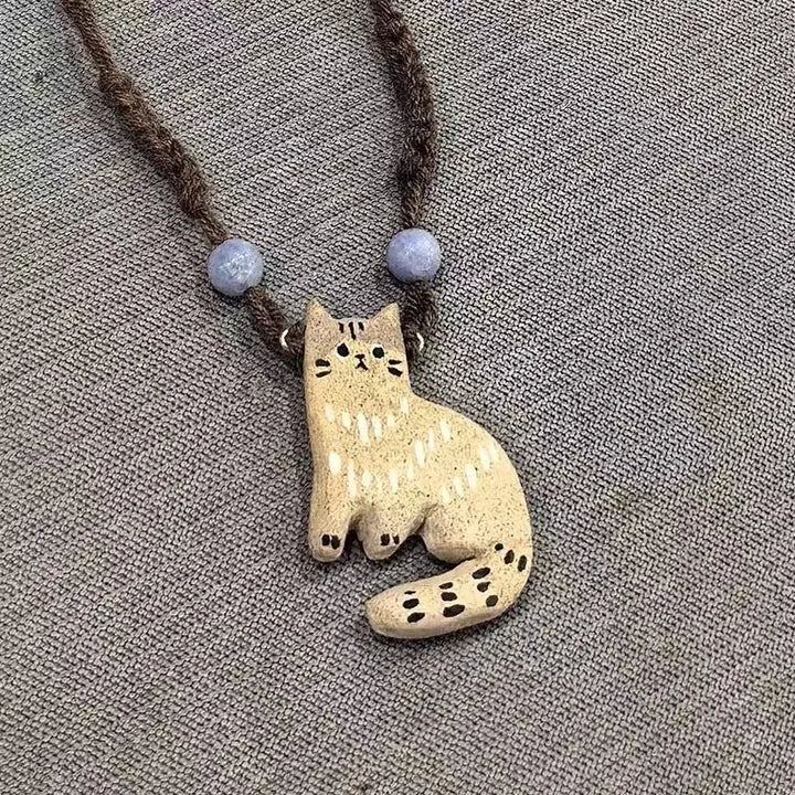 Collier Pendentif Étoile de Chat Vintage