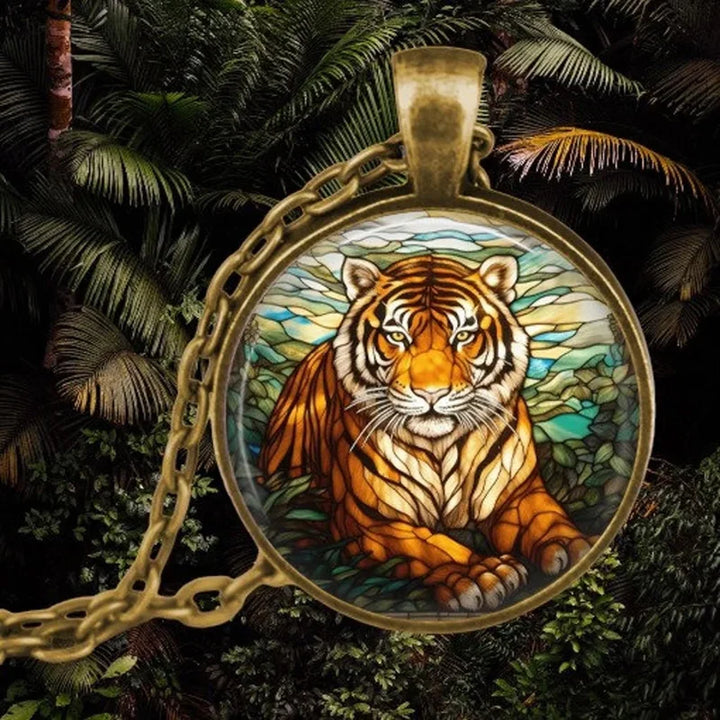 Collier Pendentif en Verre Inspiration Animale