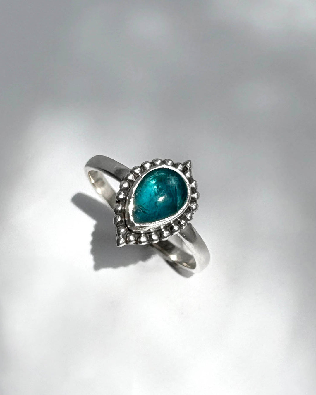 Teardrop Apatite Ring