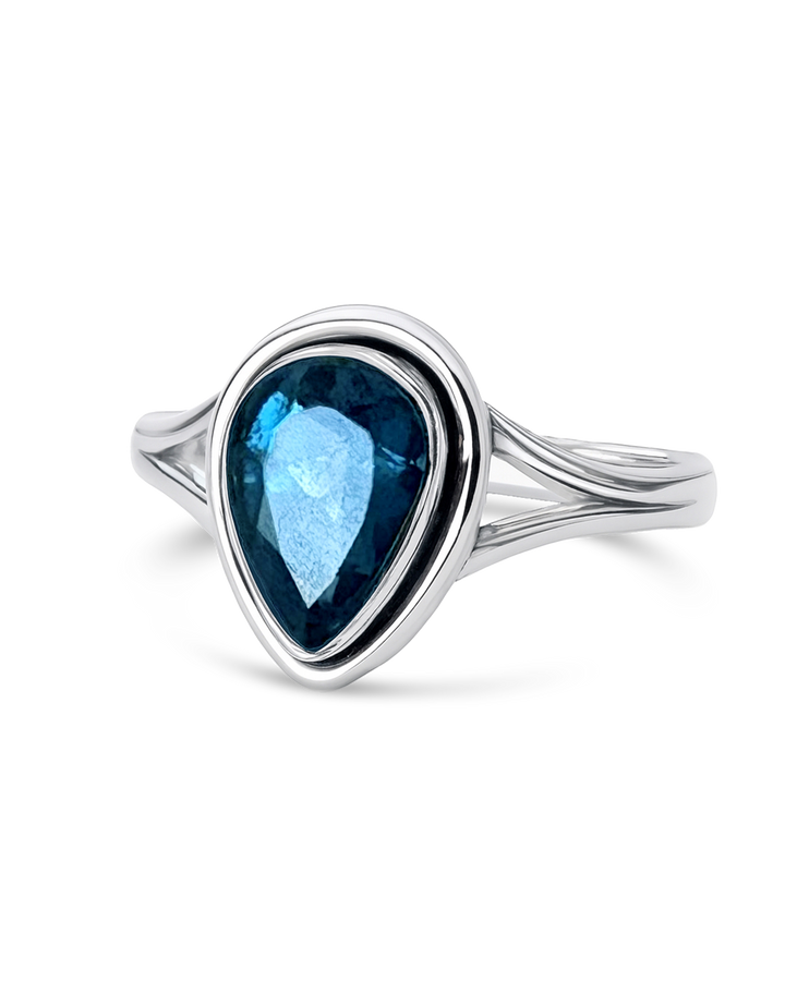 Teardrop London Blue Topaz Ring
