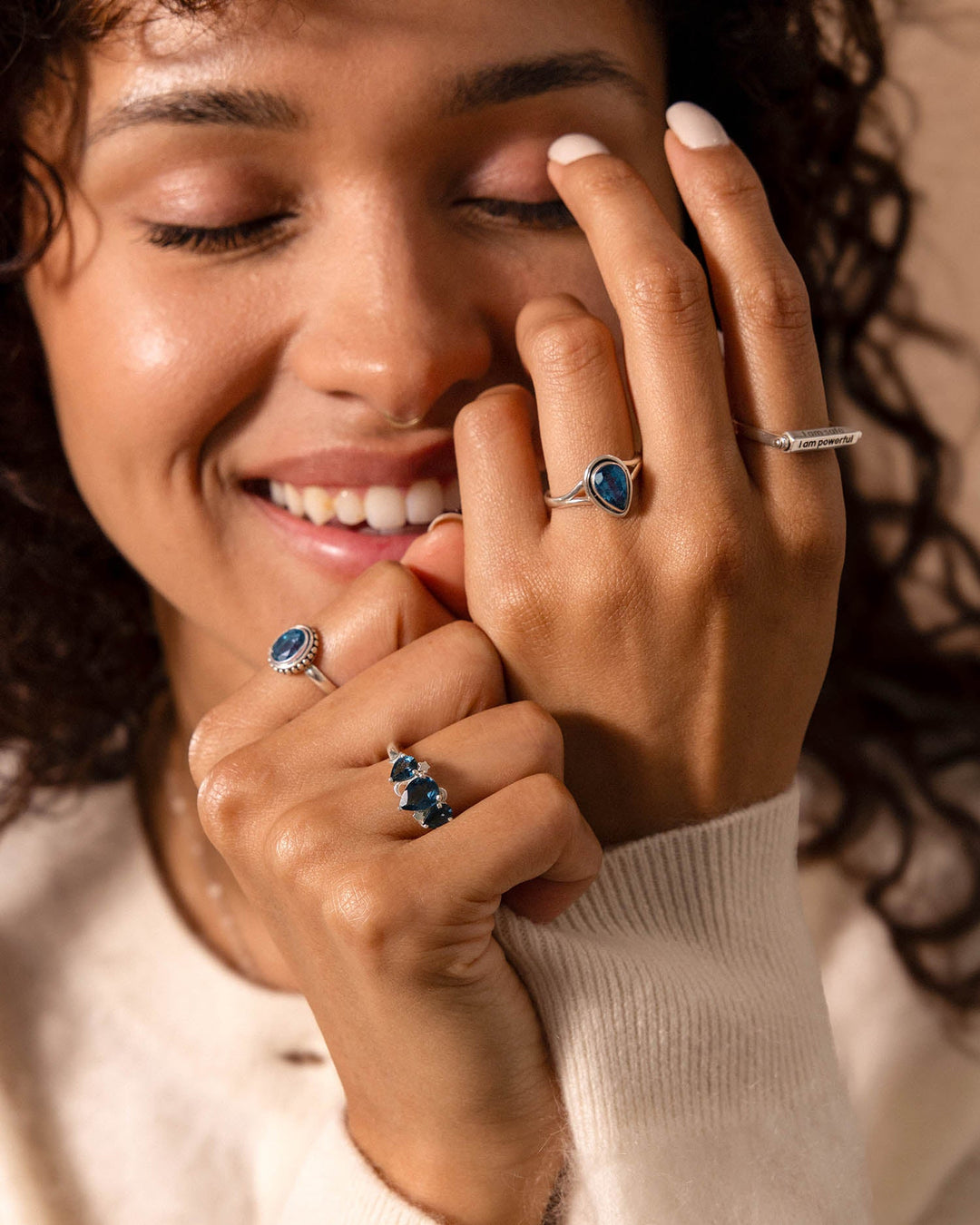 Teardrop London Blue Topaz Ring