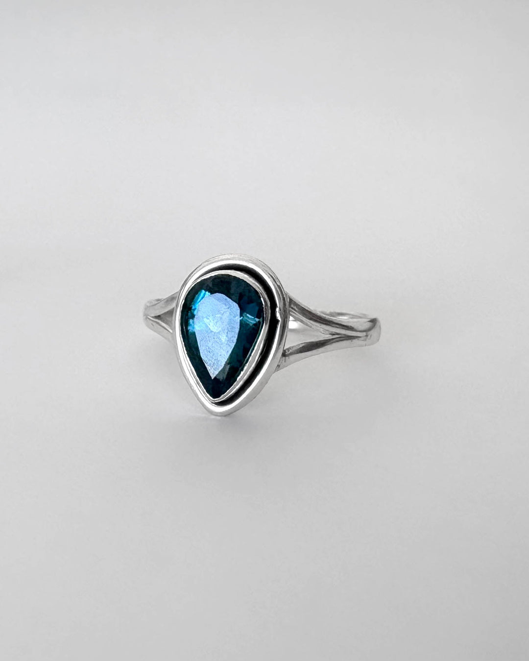 Teardrop London Blue Topaz Ring