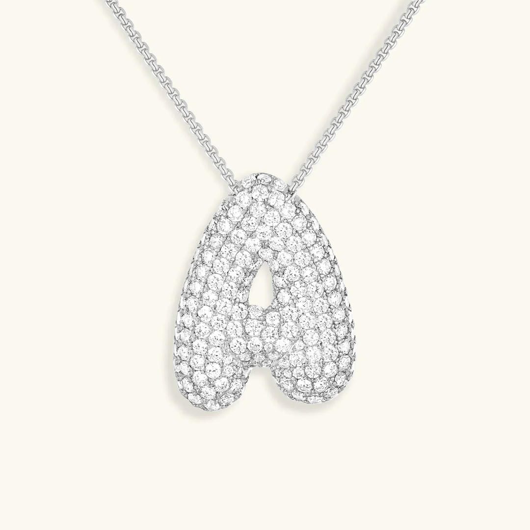Collier Initial en Cristaux Boules