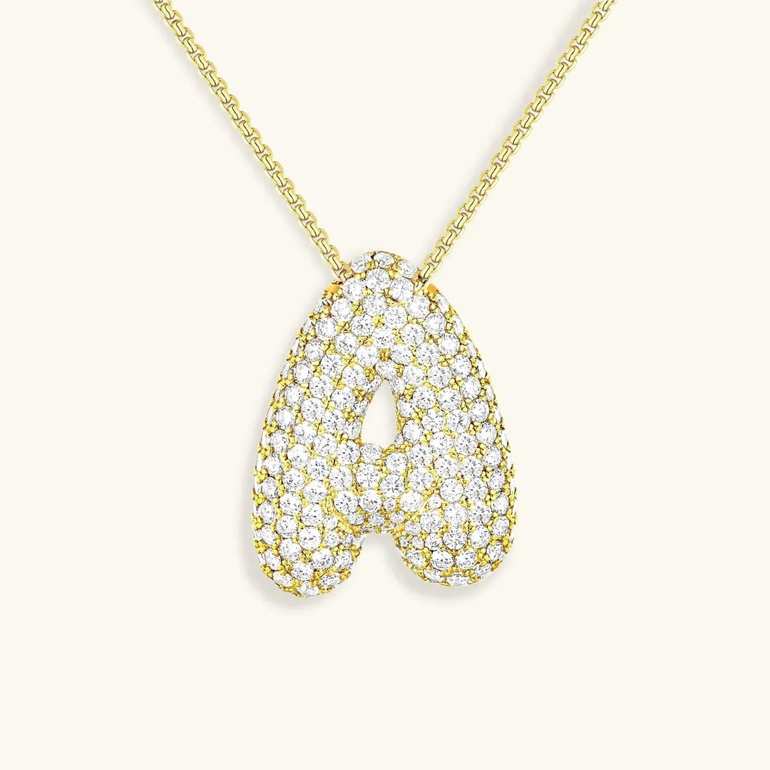 Collier Initial en Cristaux Boules