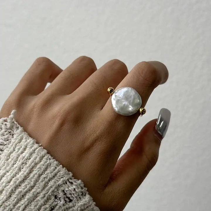 Bague en Perle à Anneau Ouvert