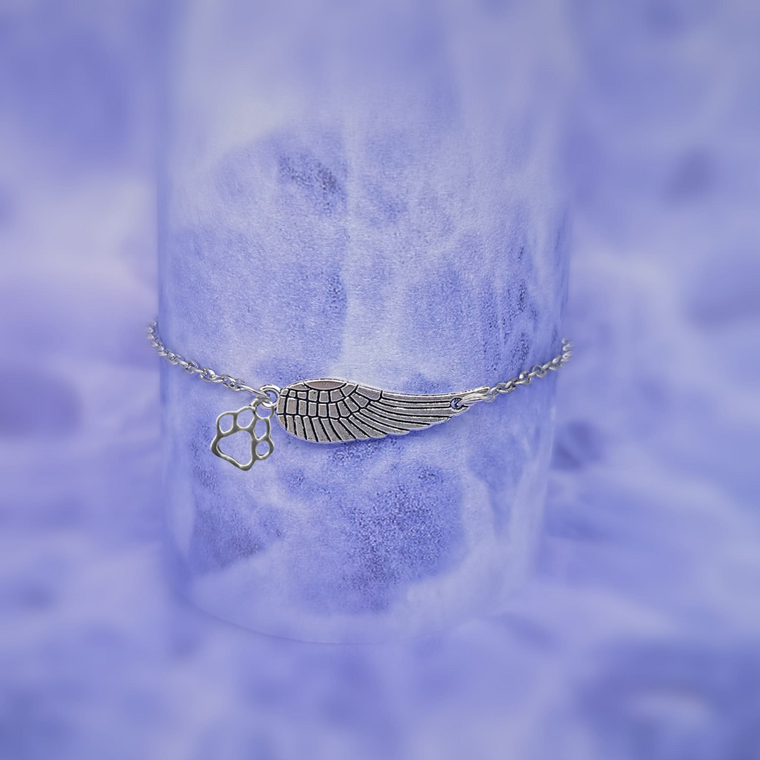 Bracelet commémoratif en argent avec aile d&