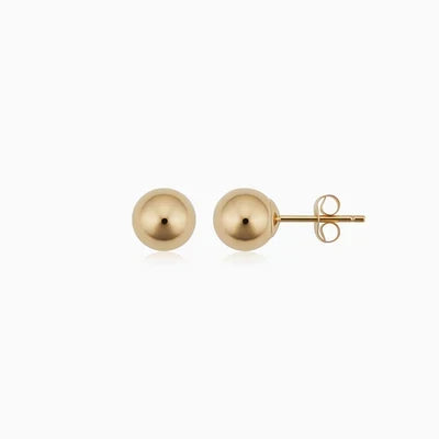Brigitte Gold Ball Stud Earrings