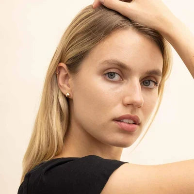 Brigitte Gold Ball Stud Earrings