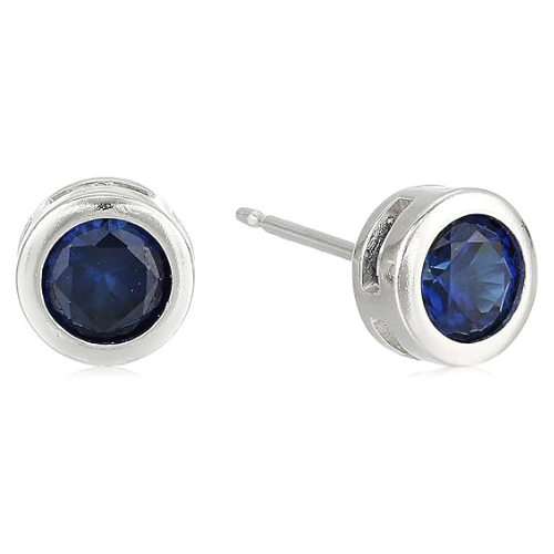 Sapphire Stud Earrings | White Gold