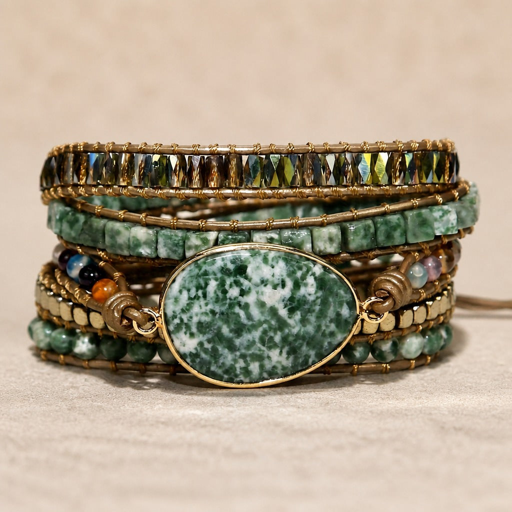 Bracelet en Pierre Naturelle enroulé Boho