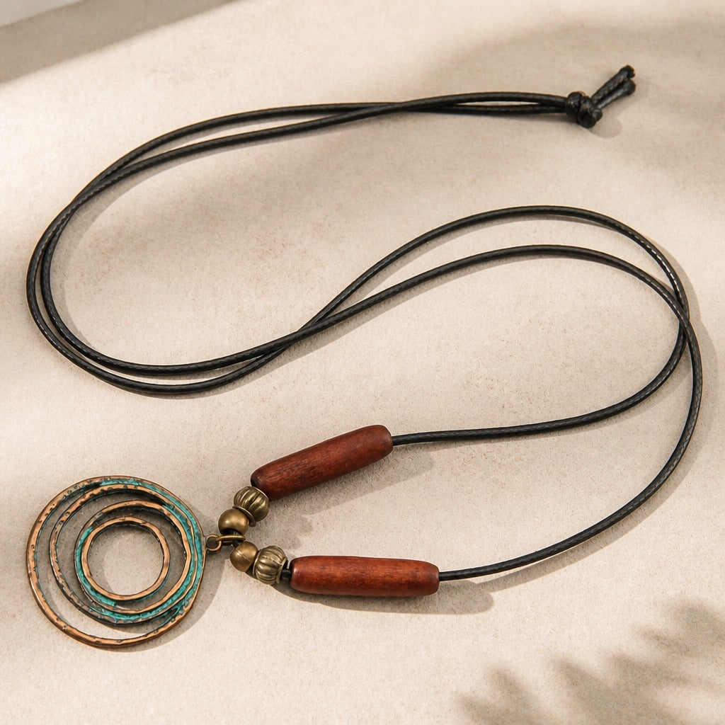 Collier Long avec Pendentif Bohémien