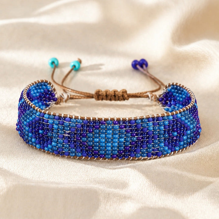 Bracelet géométrique en perles fait main