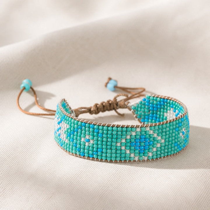 Bracelet géométrique en perles fait main