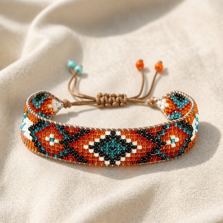 Bracelet géométrique en perles fait main