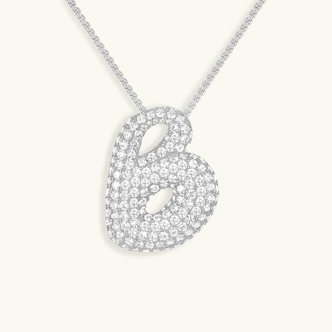Collier Initial en Cristaux Boules