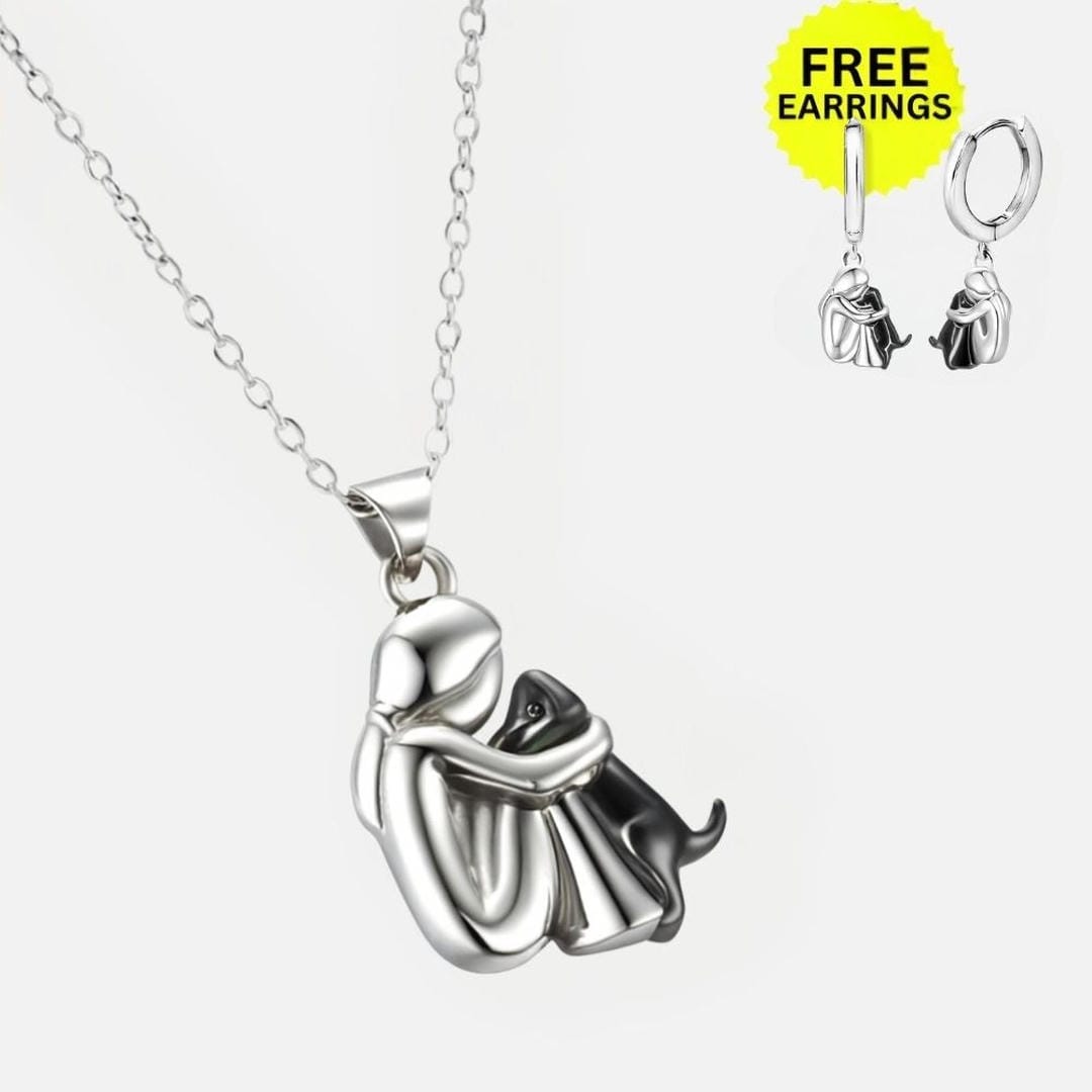 Collier Pendentif Hug avec Boucles d&