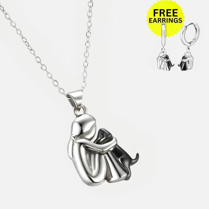 Collier Pendentif Hug avec Boucles d&
